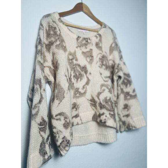 VICTORIA'S SECRET Mohair Wool Blend Floral Oversized Sweater Sz S - Picture 4 of 12
